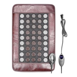 far infrared heating pad low emf back shoulders jade and tourmaline gemstones(2025 upgraded)